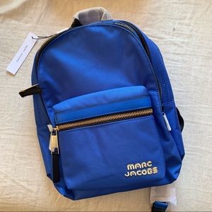 Marc Jacobs Royal Blue Nylon Mini Backpack with Gold Hardware